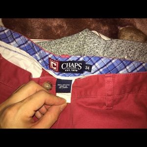 Chaps red chino shorts size 34